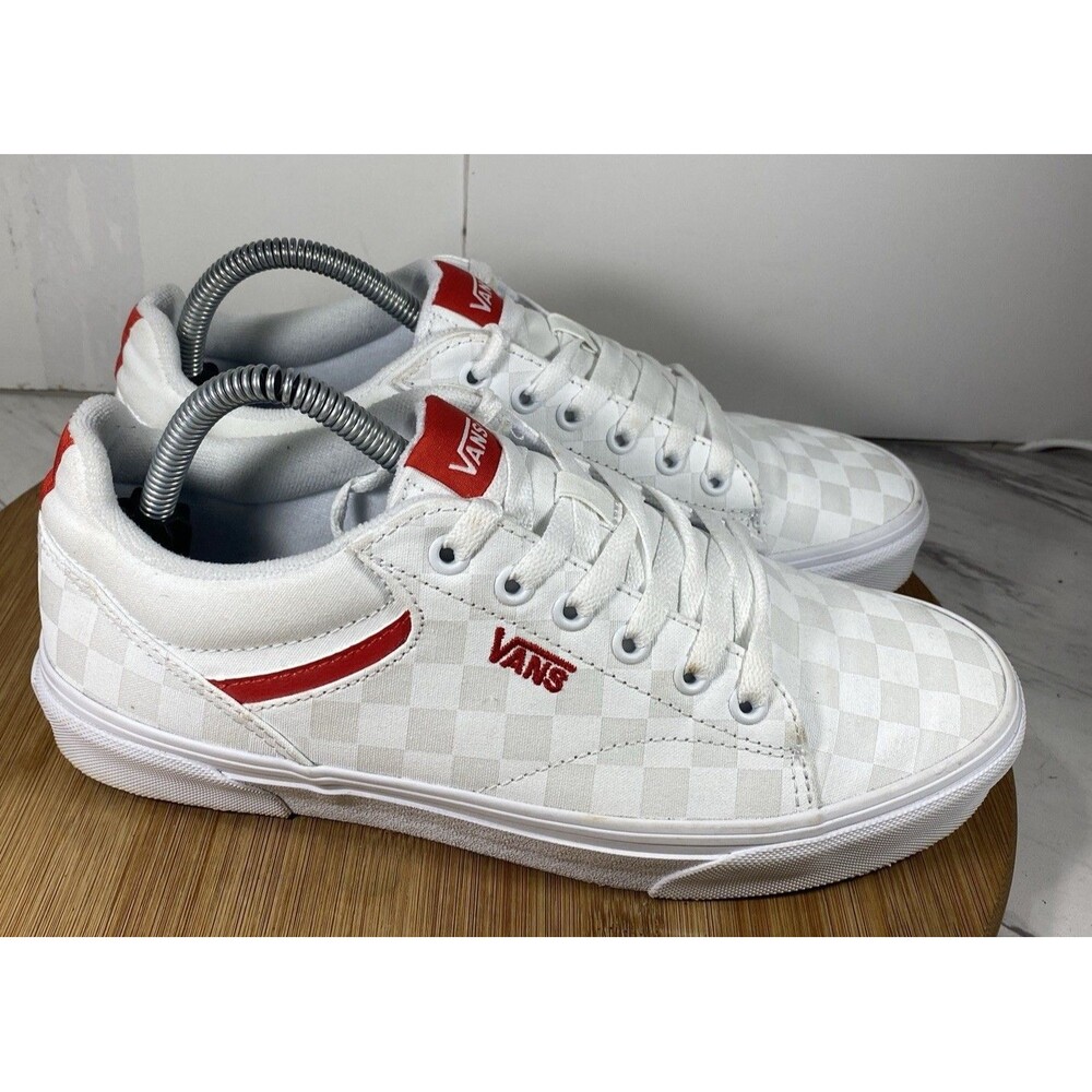 Vans Shoes Off The Wall 500714 White Gray Checkered Sneakers Size Women 9.5 - Picture 4 of 7